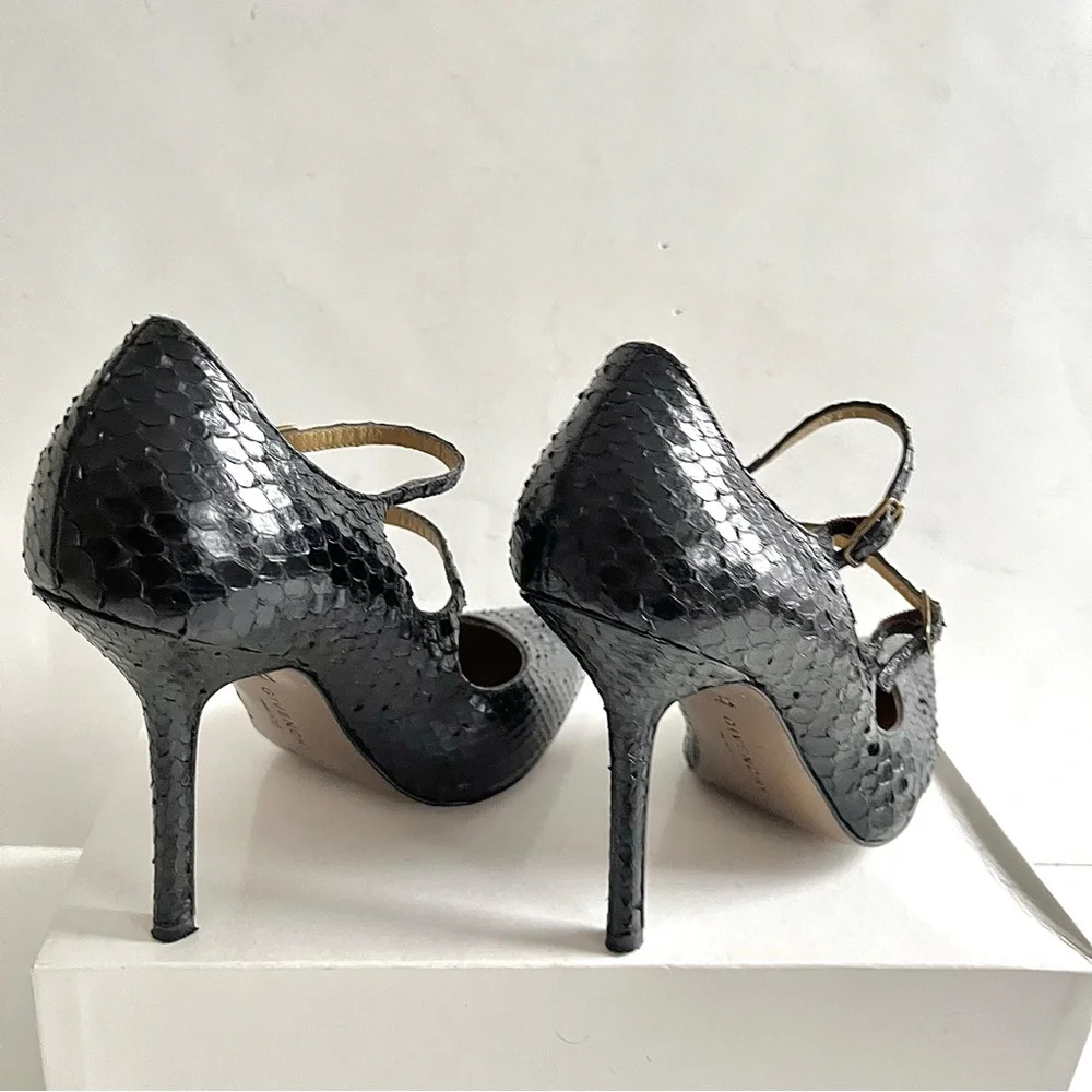 Givenchy black python Mary Jane heels 37.5